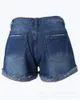 سراويل جينز للسيدات Wepbel Denim Shorts Mid Weist Sould Sexy Sexy Short Wash Summer Summer Straight