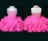 Abiti da festa di compleanno su misura A Line Mini S Halter Pink Cupcake Ragazze Abiti da spettacolo Ragazze Perline di cristallo Fiore economico Gi4852629