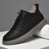 Casual Shoes Brand Men's Oxford Wear-Resistent Thick Soled Work Clothes äkta läderverksamhet