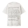 Erkek Tişörtleri Mektup Baskı Kısa Kollu T-Shirt Mens Sprey Boya Yaz Sokak Giyim Mürettebatı Boyun Yarı kollu pamuk tişört