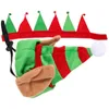 Dog Apparel Pet Hat Collar Bathroom Decorations Christmas Cosplay Costume For Dogs Flannel Elf Hats