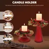 Kandelaars 2 stuks Home Decor Geschilderde ijzeren houder Kerstkandelaars Berry Bureaudecoratie Feest