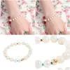 Beaded Strand Vlen Natural Freshwater Pearl Bracelet For Women Jewelry Gift Friends Boho Stretch Pseras Mujer Drop Delivery Bracelets Dh32K