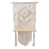 Tapeçarias Minimalista Bohemian Wall Decor Único Pendurado Tapeçaria com Prateleira Corda de Algodão e Madeira de Faia Importada de Alta Qualidade