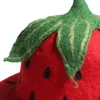Berets Strawberry Hat Party Fashionable Casual Red Warm Cap Festival Adult Soft Halloween Costume Girl Unique Gift Wool