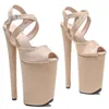 Dance Shoes Peep Toe 23CM/9inches Suede Upper Plating Platform Sexy High Heels Sandals Pole 09