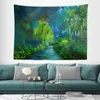 Tapisseries Tapisserie tropicale paysage esthétique forêt tropicale Art Nature tenture murale pour chambre salon dortoir