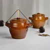 Bouteilles de stockage pot de cornichons traditionnel auto-pressurisé pour emporter des récipients alimentaires avec couvercles rétro en céramique