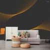 Wallpapers Milofi Custom Large Mural Wallpaper 3D Modern Minimalist Creative Golden Line Geometric Personality Background