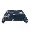 Nappe de table rectangulaire avec symboles nautiques vintage, élastique, imperméable, ancre de marin, couverture de boussole pour banquet