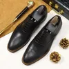 Dress Shoes Luxury Men Oxford Genuine Cow Leather Handmade Fashion White Formal Wear Man Wedding Office Pointed Toe Lace Up