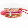 Charm Armband 8st/set Bohemian Beach Style Candy Color Multilayer Beads Tassel Bangles for Women Gift Pulseras Mujer