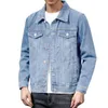 Herrjackor Great Spring Jacket Outwear Pure Men Coat Multi-Pockets denim för skolan