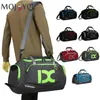 Duffel Bags Polyester Sports ryggsäck Vattentät fitnessträning Väska multifunktionell slitsträckt med axelrem för resesimning