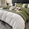 Conjuntos de cama Queen Size Lavado Algodão 4pcs Designer Bed Sheets Set Comfort Define Fronha