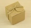 Cadeau cadeau en gros 3000pcs / lot papier kraft boîte de bonbons de mariage faveur fête sac de chocolat boîtes de gâteau d'anniversaire