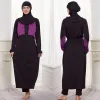 Одежда мусульманский исламский 3pcs Burkinis Beach Bearging Full Cover Swimwever купальник с плаванием Hijab Cap Арабская скромная пляжная одежда