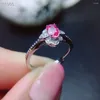 Cluster Rings KJJEAXCMY Fine Jewelry 925 Sterling Silver Inlaid Natural Pink Sapphire Women's Fresh And Elegant Romantic Gem Ring Support