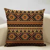 Federa geometrica per cuscino per divano familiare, decorazione per la casa, 45 x 45 cm, federa in lino azteco bohémien