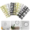 Clocks Accessories 6pcs Clock Numerals Kit DIY Digital Numbers Arabic Number Roman