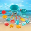 Sand Play Water Fun 18 pièces jouets de plage d'été enfants ensemble de sable jeu de plage jouet pour enfants seaux de plage pelles Gadgets de sable outils de jeu de voyage d'eau 240402