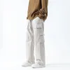 Streetwear hip hop joggers calças de carga homens multi-bolso cintura elástica harem calças masculino harajuku casual mulher sweatpants 240318