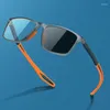 Lunettes de soleil carrées pochromiques pour hommes et femmes, luxe, Ultra poids TR90, Anti-lumière bleue, nuances caméléon d'extérieur