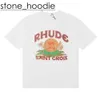 Rhude Hip Hop Streetwear Famous Designer Mens T Shirt Luxuxry Rhude Shirt High Quality Short Sleeve Fashion Graphic Printed Clothing Quick Dry Rhude Shirt Polo 8520