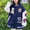 List Flocking Baseball Jersey Spring and Fall Mens Womens Jackets Streetwear Hip Hop Rekround Ratunki LUSE 240320