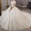 Принцесса Блинг Свадебное платье TULLE SWEER TRAIN TRAIN YEIPPER BEACH BOHO Кружевое свадебное платье 2024 Плюс размеры невест