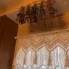 Tapeçarias Corda de Algodão Decoração de Casa Tapeçaria Europeia Tecido Boho Macrame Valance Pendurado na Parede Elegante Tratamento de Janela