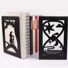 Exquisito Bookend metal Hollow-Out per il pattern Forest Pattern Design Stands for Creative Gift Decorative Metal Boo W3JD