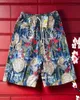 Shorts de créateurs Nouvelles explosions d'été Pantalons de plage pour hommes Casual Séchage rapide Shorts nationaux Chine-chic Coton et lin Impression Drift Thin Large Slip