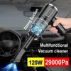 Vacuum Cleaners 29000Pa 120W Wireless Car Vacuum Cleaner Portable Handheld Vacuum Cleaner for Home Car Dual Use USB Rechargeable 2000mAh yq240402