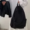 Torby szkolne plecaki Kobiety solidny czarny czarny plecak Trendy HARAJUKU Casual Zipper Waterproof Bag Studenci Japoński styl