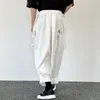 Men's Pants NOYMEI Summer Chinese Style Embroidered Lantern Loose 2024 Trendy All-match Handsome Chic Trousers WA4179