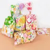 Confezione regalo 50 pezzi Buona Pasqua Sacchetto di biscotti in plastica per caramelle Uova carine Sacchetti per imballaggio per snack Forniture per feste primaverili per bambini