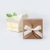 Geschenkwikkeling Kraft Paper Candy Boxes Wedding Chocolade Cookie verpakking Tas Doos Kinderen Verjaardagsfeest Decor Serden Baby Shower FAVORS