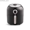 Fryers Air Zaoxi Fryer à air avec contrôle de température Guide de recette du panier sans bâton + Arrêt automatique 6 Quarts Black Y240402