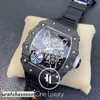 Luxury Top-Qualitäts-Armbanduhren Mechanical Watch Mechanik Original 035 / RM35-02 Rafael Nadal Foundation Limited Edition NTPT Carbon auf schwarzem Gummi