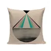 Travesseiro diamantes estilo geométrico crescente grade triângulo desdobrar capa carro sofá decoração de casa linho lance fronha