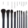 Pincéis Zoreya 10pcs pincéis de maquiagem preto conjunto profissional pincéis cosméticos sobrancelha pó fundação sombras pinceaux compõem ferramentas