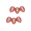 Hoop Earrings 2024 Gold Color Red Enamel Bling Cubic Zirconia Paved Water Drop Shaped Sparking CZ Stud Earring High Quality