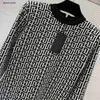 Designer Dress Women dresses Brand skirts Fashion LOGO dress Women Elastic knitted long sleeve dinner party luxury Classic maze printing skirt Apr 02