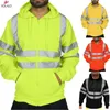 Vestes pour hommes Volalo hommes femmes vêtements de travail manteau décontracté sécurité bande réfléchissante sweats à capuche à manches longues veste unisexe mode capuche fermeture éclair vêtements d'extérieur