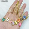 Colares Pingente 10 Pcs Moda Colorida Shell Forma Colar Linda Jóias Womon Sunmmer Cor Mulheres Neckalce 52545