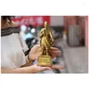Dekorativa figurer Företaget Shop Office Home Good Mascot Protection-Vietnam Hero Chen Xing Dao Tran Hung Brass Portrait Staty