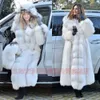 Real Mink Women 2024 Coats Female Fur Coat äkta långa damer vinterkläder överdimensionerade 6xl 5xl 7xl Natura T220815