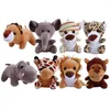 Party Favor 1pc mignon peluche poupée porte clé de trousse jungle tigre éléphant singe lion giraffe animal toys enfants cadeau 10cm