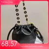 Designer Chain Women Luckybags Acrylic Mini Handbags Bucket Purse Woven Leather Handbag Cloud Cowhorn Bag Girl 230915